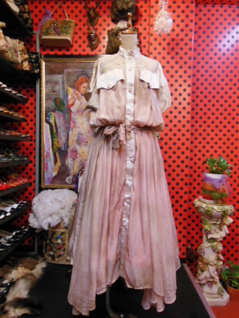 フランス製アンティークレースシルクドレス | 大阪・阿部野の 