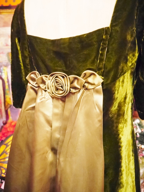1960's ビンテージ ベルベット ベロア ドレス