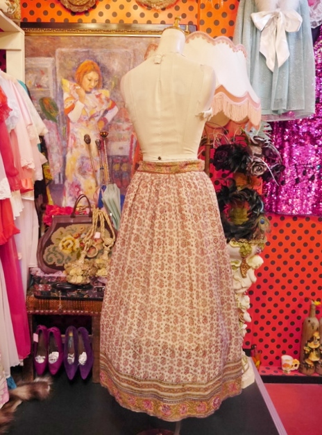 ヨーロッパ古着70sヴィンテージインド綿花柄スカート | 大阪