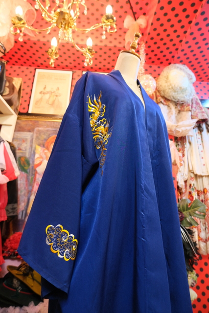 ヨーロッパ古着龍刺繍チャイナガウンコート羽織 | 大阪・阿部野の