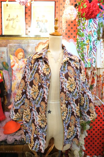 ヨーロッパ古着レトロ花柄ゴブラン織りジャケット | 大阪・阿部野の
