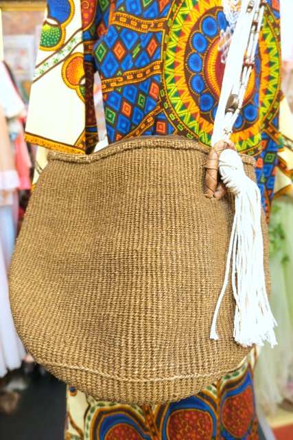 アフリカン サイザル麻 ショッピング バッグ
