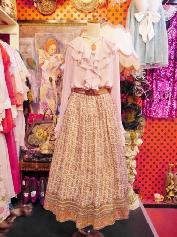 ヨーロッパ古着70sヴィンテージインド綿花柄スカート | 大阪・阿部野の