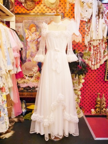 60s70sフランス製ヴィンテージウエディングドレス | 大阪・阿部野の