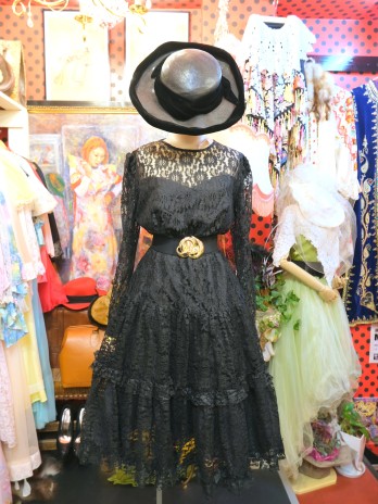 ヨーロッパ古着70sドイツ製ヴィンテージレースドレス | 大阪
